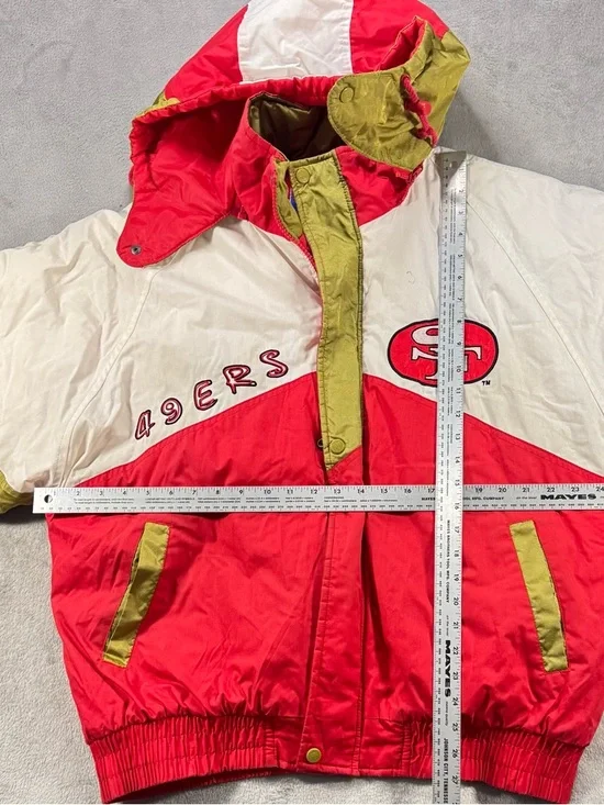 🔥🚨Vintage 90’s San Francisco 49ers Pro Player Jacket Size Large Big Spellout. - Picture 3 of 5